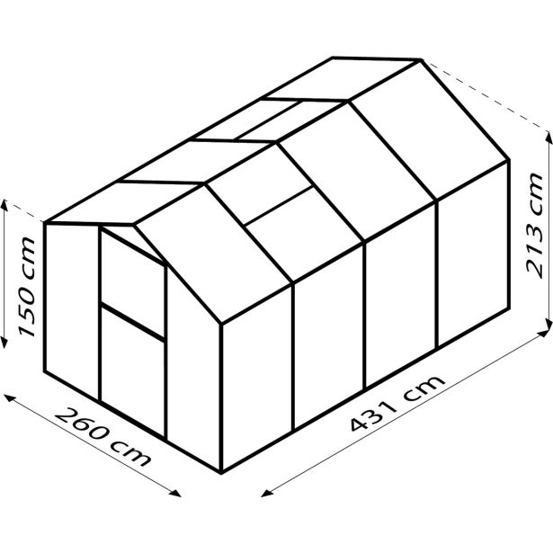 STEKLEN RASTLINJAK VITAVIA DEIMOS 11200 ESG/HKP10MM ČRNA