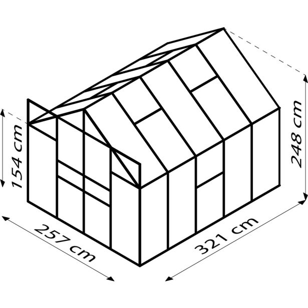 STEKLEN RASTLINJAK VITAVIA JUPITER 8300 ESG 3MM ČRNA 2.6X3.2M