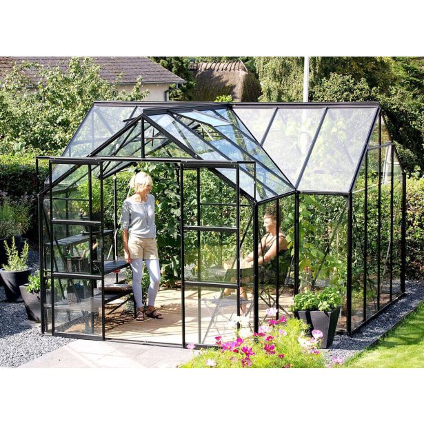 STEKLEN RASTLINJAK VITAVIA ORANŽERIJA SIRIUS ESG 3MM ČRNA 3.8X3.8M