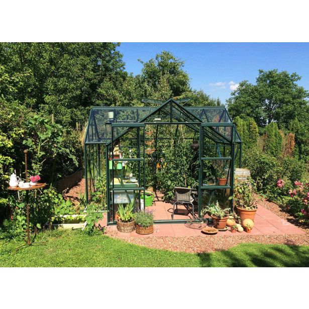 STEKLEN RASTLINJAK VITAVIA ORANŽERIJA SIRIUS ESG 3MM SMARAGDNA 3.8X3.8M