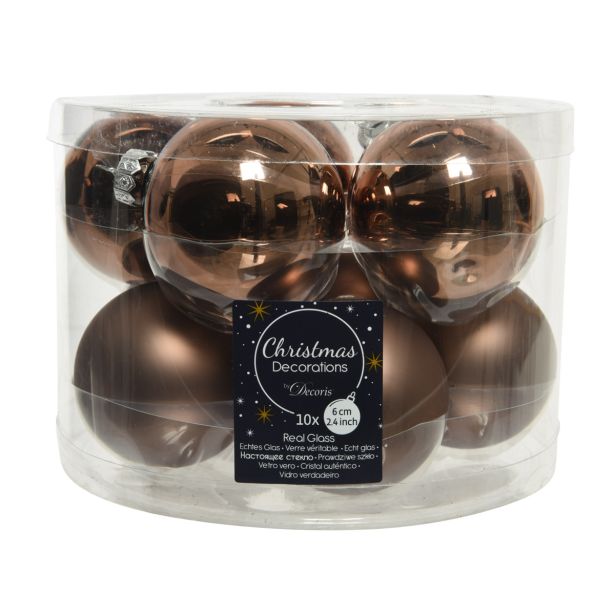 STEKLENA BUNKA DECORIS BARVA OREHA 10/1 FI 6 CM