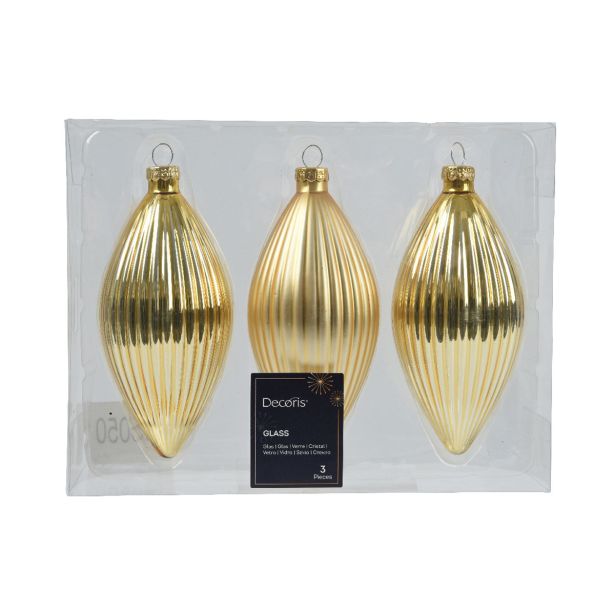 STEKLENA BUNKA DECORIS FI 6X13 CM, ZLATA, VZOREC 3/1