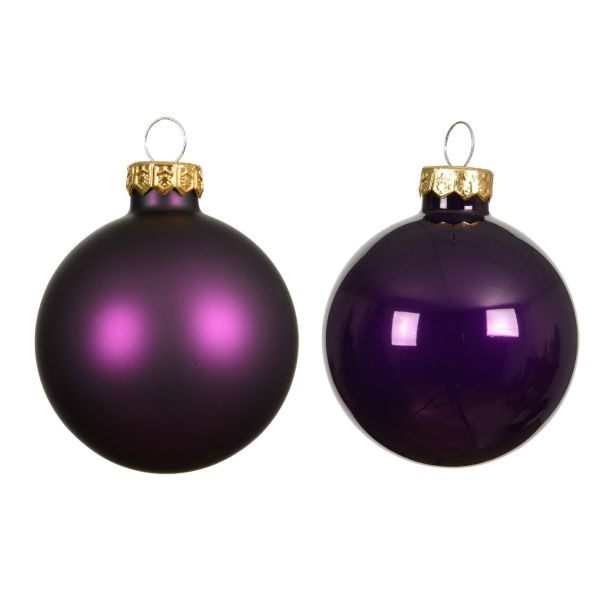 STEKLENA BUNKA DECORIS FI 8 CM, LILA 6/1