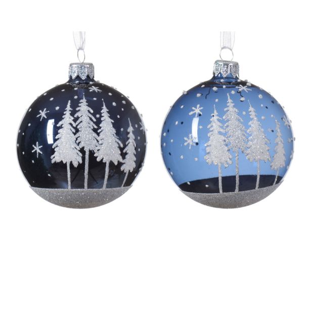 STEKLENA BUNKA DECORIS FI 8 CM, MODRA, VZOREC SORTIRANO