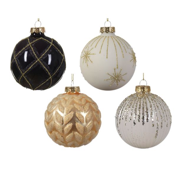 STEKLENA BUNKA DECORIS MAT/PROZORNA RAZLIČNE BARVE FI 8 CM