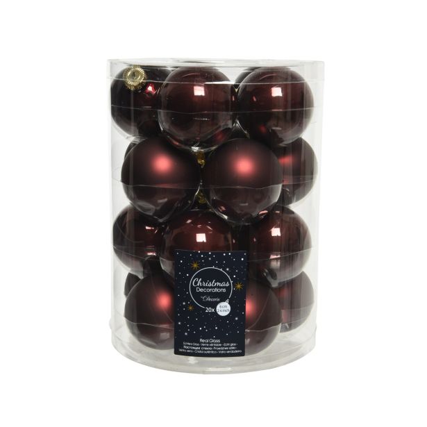 STEKLENA BUNKA DECORIS REDWOOD BARVE 20/1 FI 6 CM