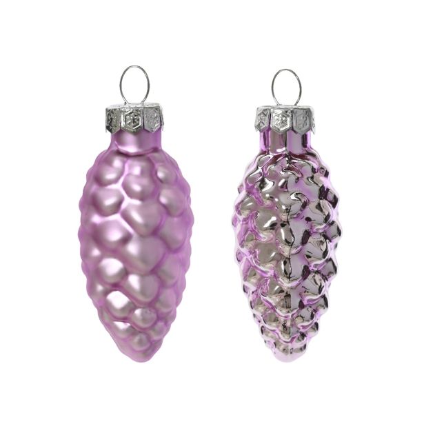 STEKLENA BUNKA DECORIS STORŽ, LILA, FI 2.5 CM 12/1