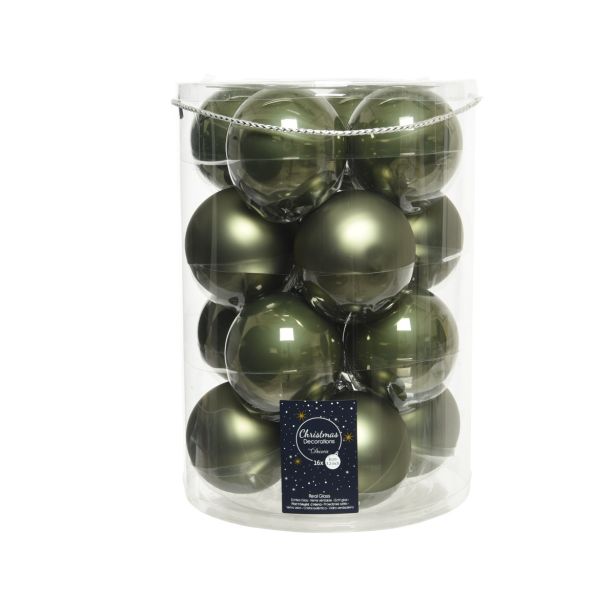 STEKLENA BUNKA DECORIS TEMNO ZELENE BARVE 16/1 FI 8 CM