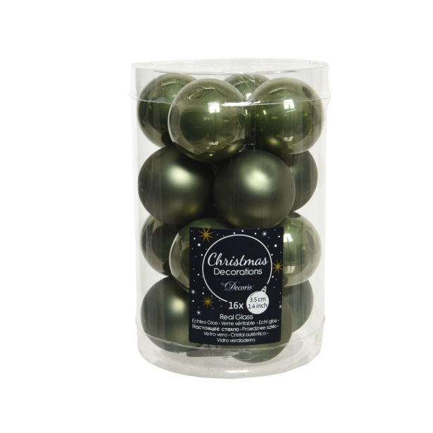 STEKLENA BUNKA DECORIS ZELENE MAT/SIJOČE 16/1 FI 3.5 CM