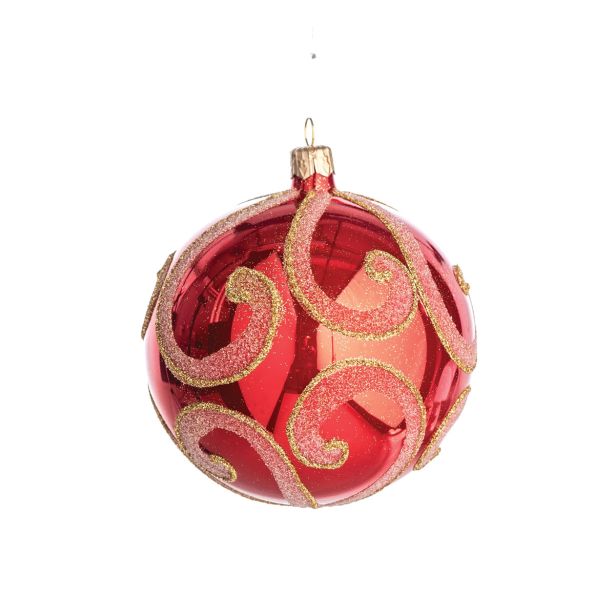 STEKLENA BUNKA GLOSSTYLE 100 MM 4/1 RDEČA 2 Z IN 2 BREZ DEKORJA