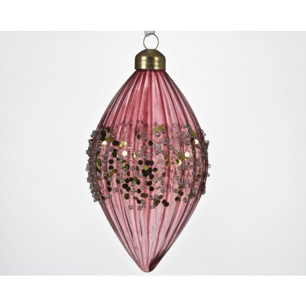 STEKLENE BUNKE ROZA BARVE, RAZLIČNE OBLIKE