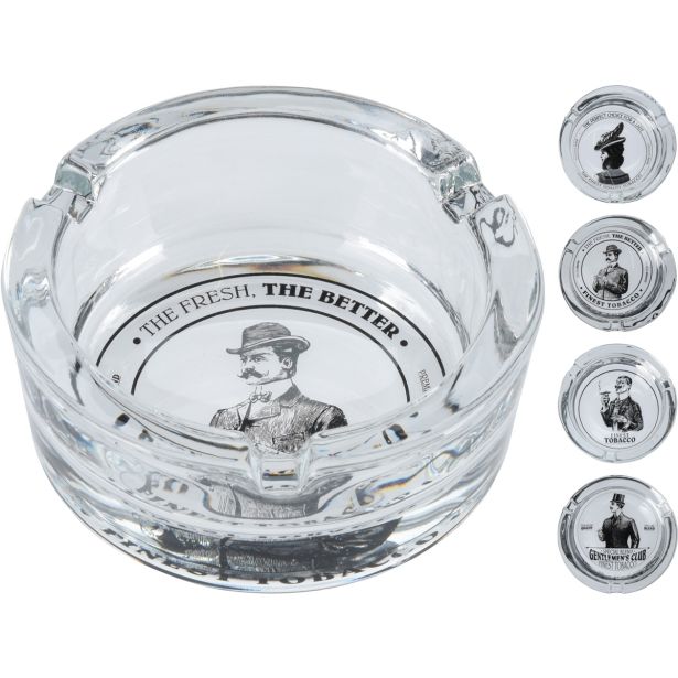 PEPELNIK EH STEKLENI 8.3X3.5 CM 4 SORTIRANI, DEKOR