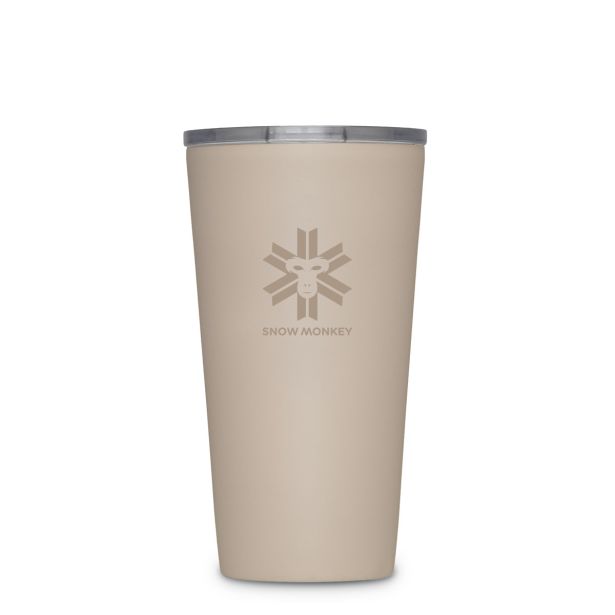 STEKLENICA, TERMO SNOW MONKEY ENJOYER 0.47L BROWN