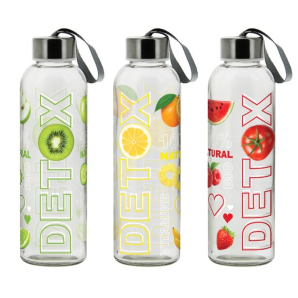 STEKLENICA ZA VODO ALPEKS 500 ML DETOX RAZLIČNI VZORCI