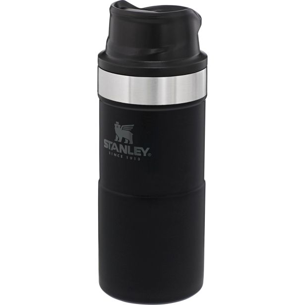 STANLEY THE CLASSIC TRIGGER-ACTION TRAVEL MUG 0.35L, MAT ČRNA VAKUUMSKO IZLOIRANA STEKLENIČKA
