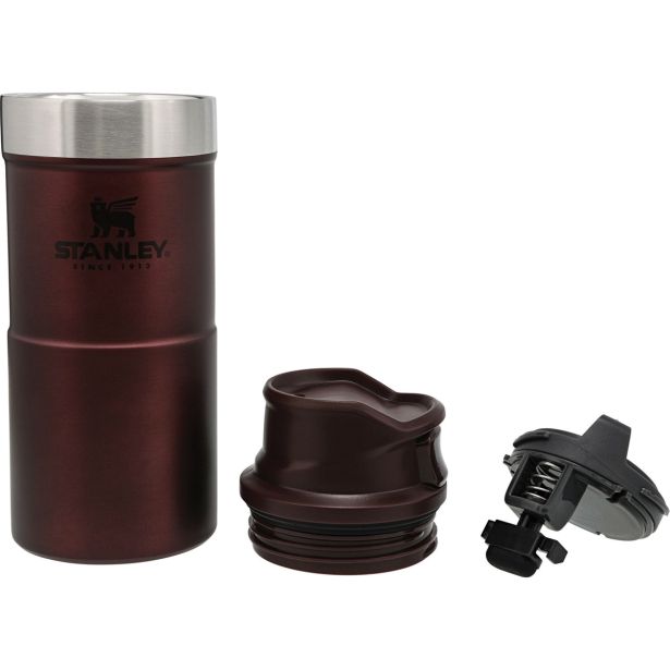 STANLEY THE CLASSIC TRIGGER-ACTION TRAVEL MUG 0.35L, WINE RDEČA, VAKUUMSKO IZLOIRANA STEKLENIČKA