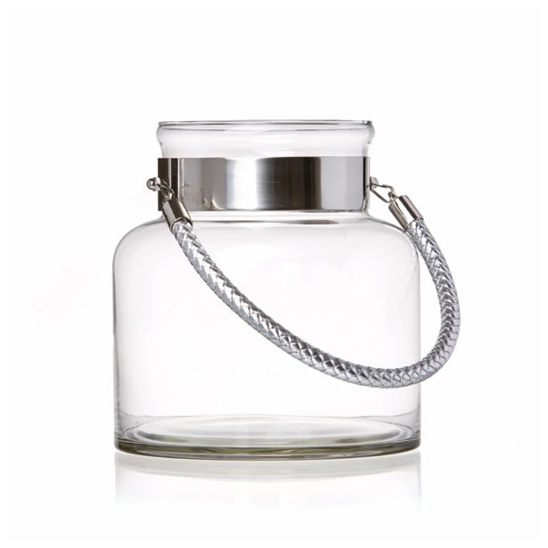 STEKLO 17.5X19 CM SPARKLE SREBRNE BARVE