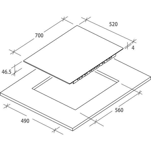 STEKLOKERAMIČNA PLOŠČA CANDY CH 74 BVT