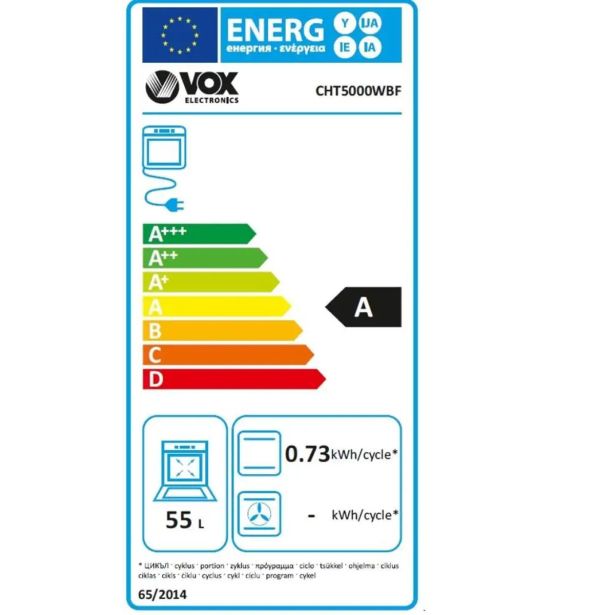STEKLOKERAMIČNI ŠTEDILNIK VOX CHT 5000 WBF