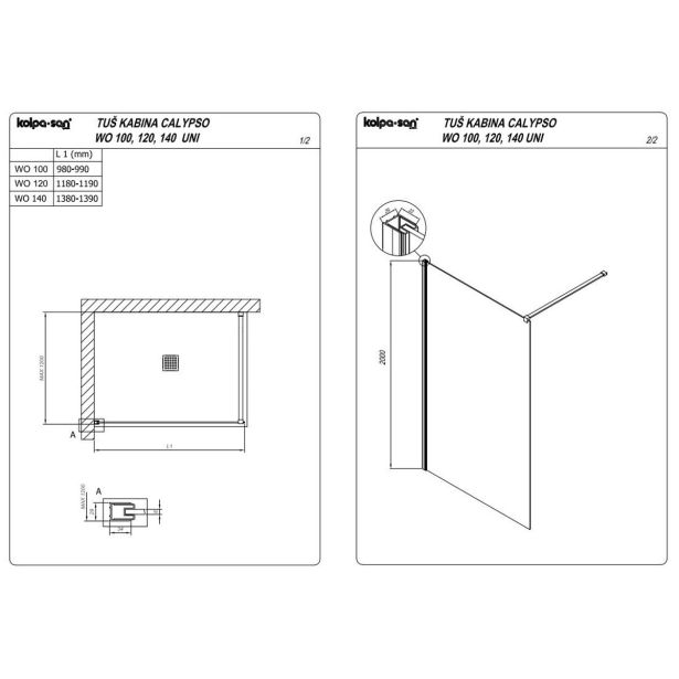 STENA SAMOSTOJEČA KOLPA SAN CALYPSO WO 120-UNI B/1 PROZ. STEK. ČRNI PROF.