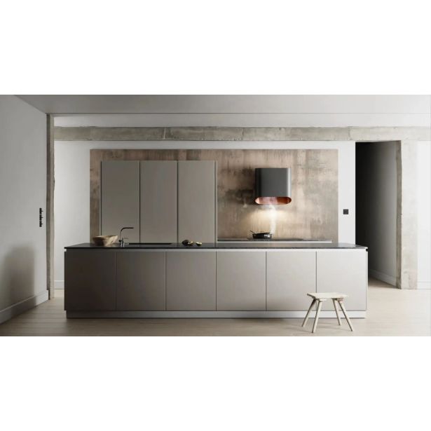 STENSKA KUHINJSKA NAPA CIARKO DESIGN SIMPLE, ČRNA IN ROŽNATO ZLATA