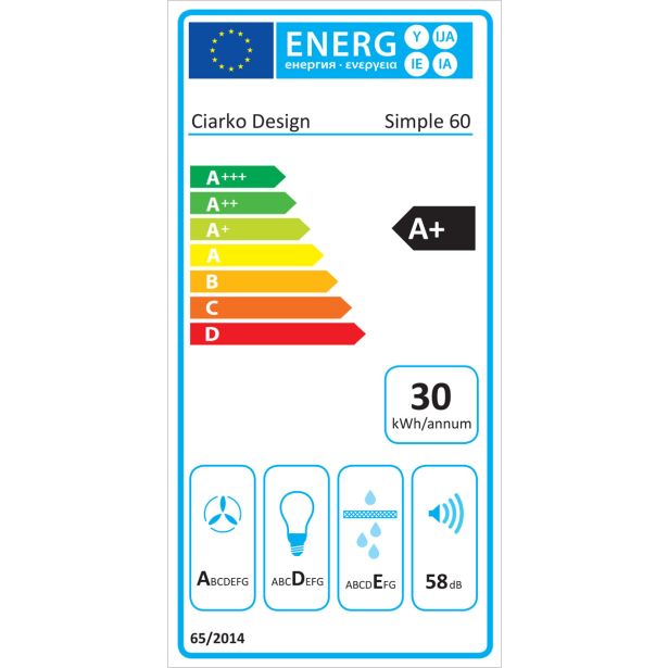 STENSKA KUHINJSKA NAPA CIARKO DESIGN SIMPLE, ROŽNATO ZLATA