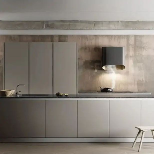 STENSKA KUHINJSKA NAPA CIARKO DESIGN SIMPLE, SREBRNA