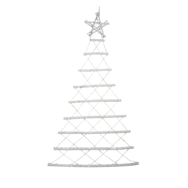 STENSKA DEKORACIJA GLOSSTYLE STENSKA LESENA JELKA 120 CM VIŠINE MREŽASTA