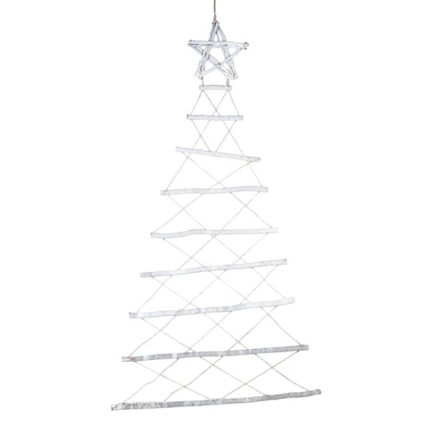 STENSKA DEKORACIJA GLOSSTYLE STENSKA LESENA JELKA 120 CM VIŠINE MREŽASTA