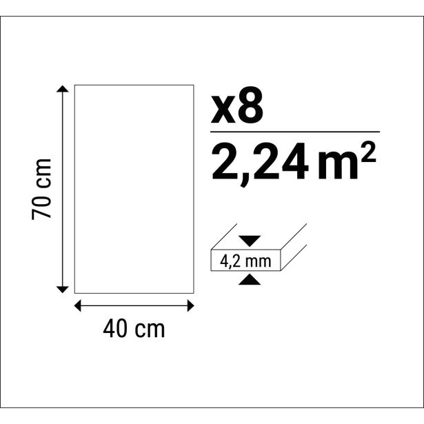 STENSKA OBLOGA ARTENS PVC RENOWALL 70X40 CM MINERAL STONE