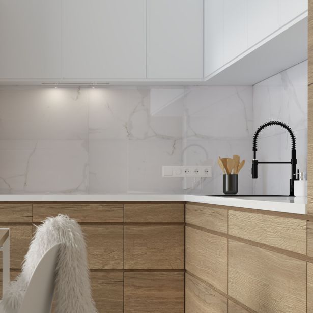 STENSKA OBLOGA ARTENS PVC RENOWALL 70X40 CM SIJOČ BEL MARMOR