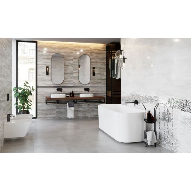 STENSKA PLOŠČICA CERAMICA KONSKIE PRATO GREY L7 INSERTO 20X60 DEKOR