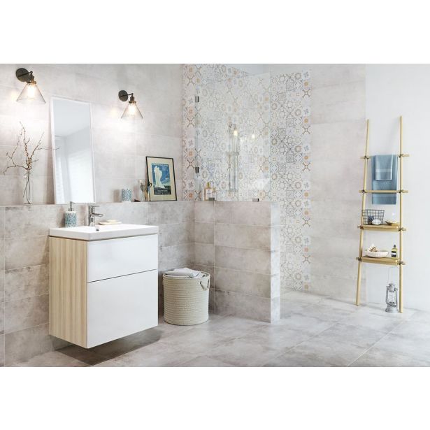 STENSKA PLOŠČICA CERSANIT CONCRETE STYLE INSERTO PATCHWORK 20X60 DEKOR