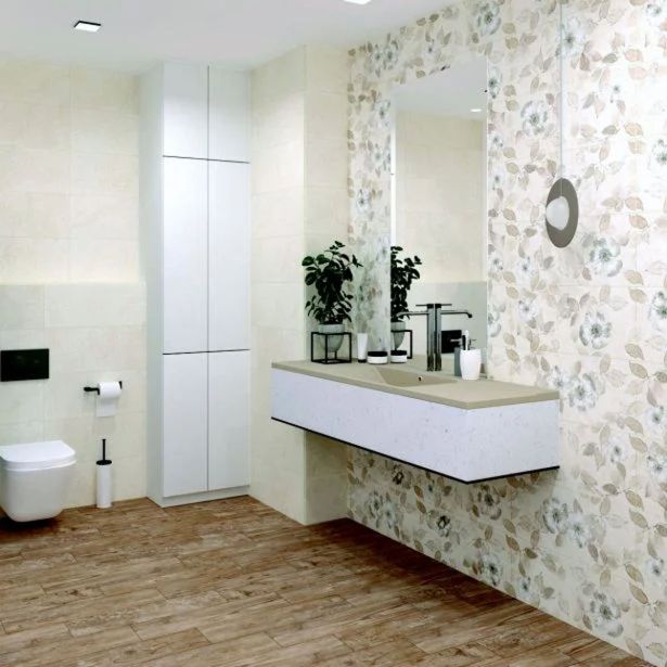 STENSKA PLOŠČICA ESTELA BEIGE DC FLOWER 25X60 DEKOR