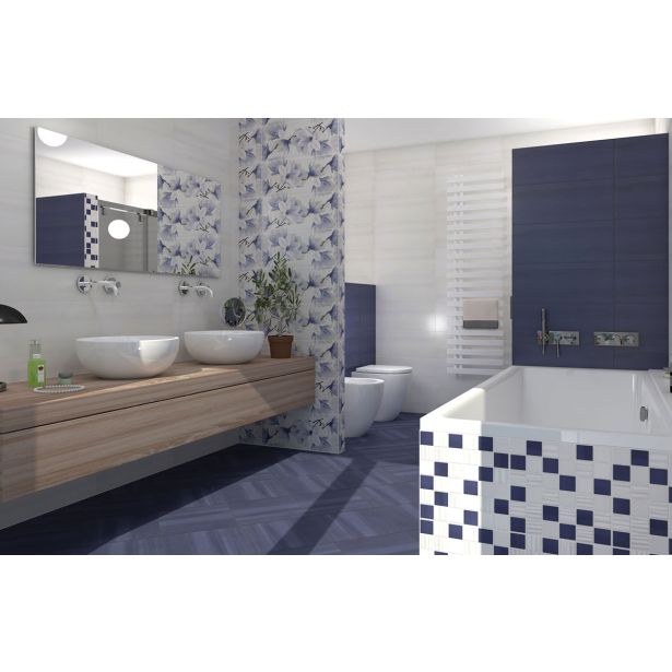 STENSKA PLOŠČICA GORENJE KERAMIKA BLOSSOM WHITE DC FLOWER 25X60 DEKOR