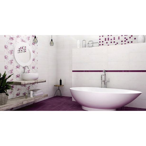 STENSKA PLOŠČICA GORENJE KERAMIKA LUCY VIOLET L MESH 4.5X60 BORDURA