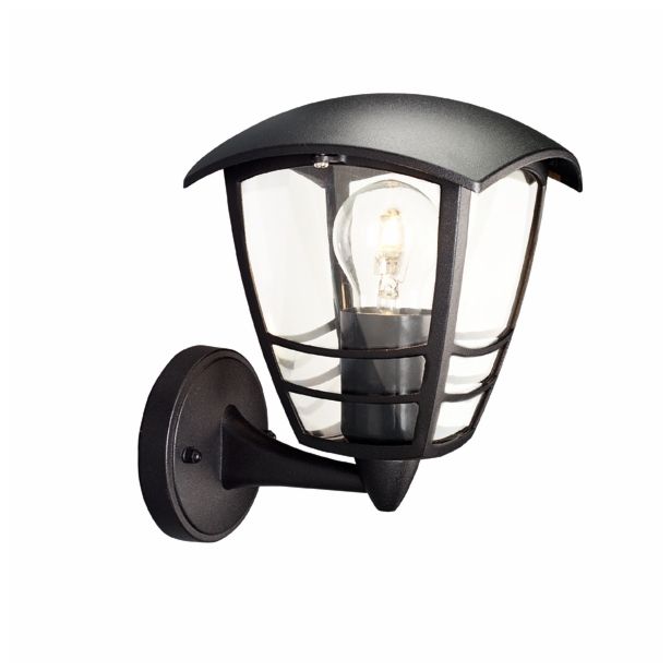 STENSKA VRTNA SVETILKA 15380/30/16 CREEK 1X60W E27 ČRNA