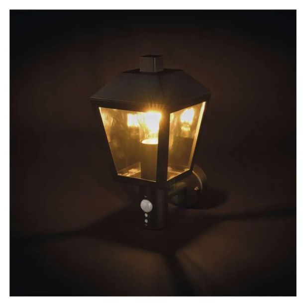 STENSKA VRTNA SVETILKA EMOS ADENIA LED SENZOR 1XE27 19.8X15X29.8 CM 15W