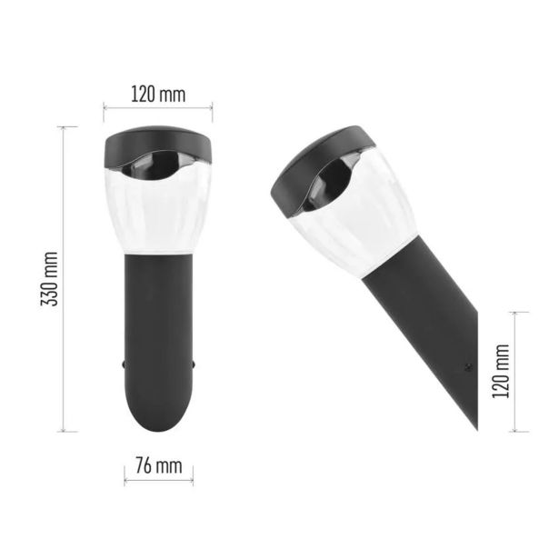 STENSKA VRTNA SVETILKA EMOS ARTEO LED 12X12X33 CM 1XE27 15W