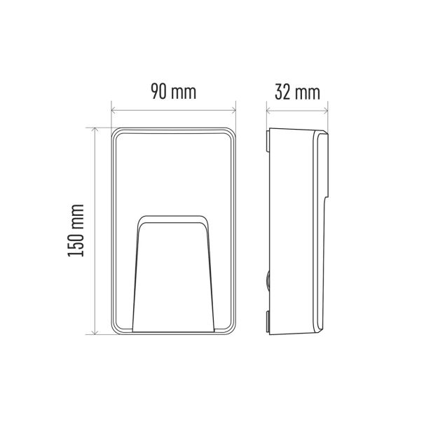 STENSKA VRTNA SVETILKA EMOS ORIENTACIJSKA 3W NW PRAVOKOTNA P., ANTRACIT