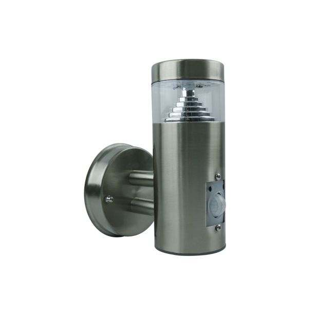 STENSKA VRTNA SVETILKA FEROTEHNA OSLO H23 7W INOX, S SENZORJEM