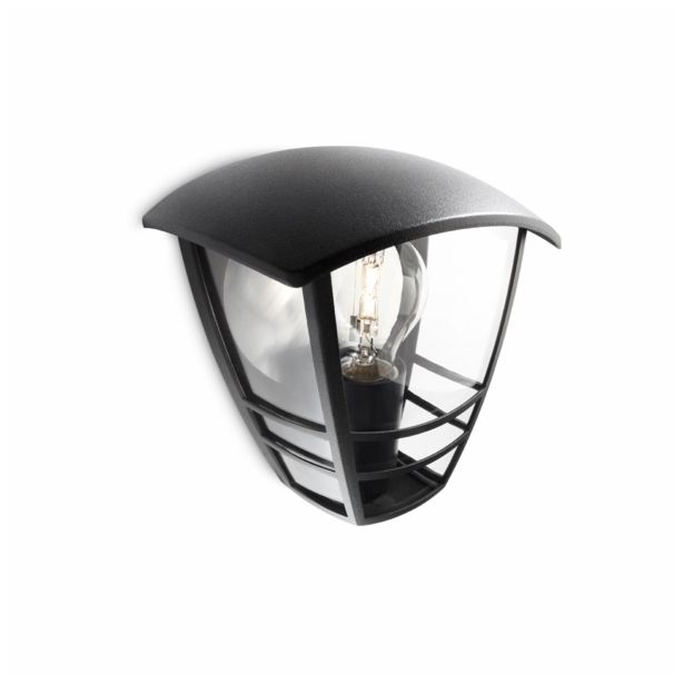 STENSKA VRTNA SVETILKA PHILIPS 15387/30/16 CREEK 1X60W E27 ČRNA