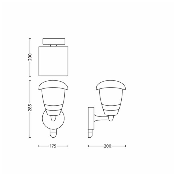 SENZORSKO SVETILO PHILIPS 15388/31/16 CREEK SENZOR 1X60W E27 BELA