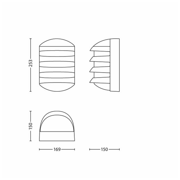 STENSKA VRTNA SVETILKA PHILIPS 16937/93/16 FOLIAGE 1X20W E27 ANTRACIT