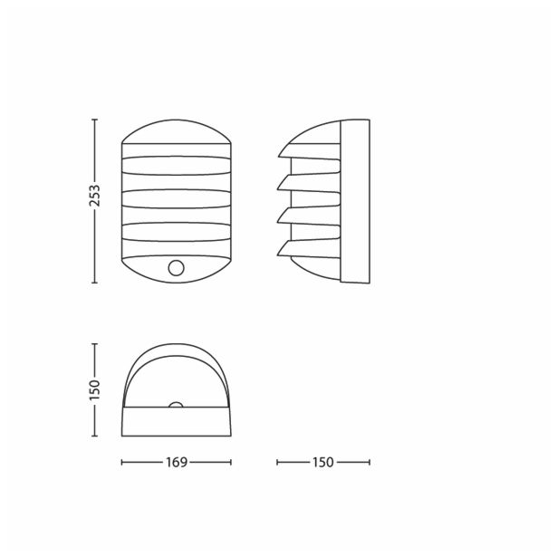 STENSKA VRTNA SVETILKA PHILIPS 16938/93/16 FOLIAG SENZOR 1X20W E27 ANTRACIT