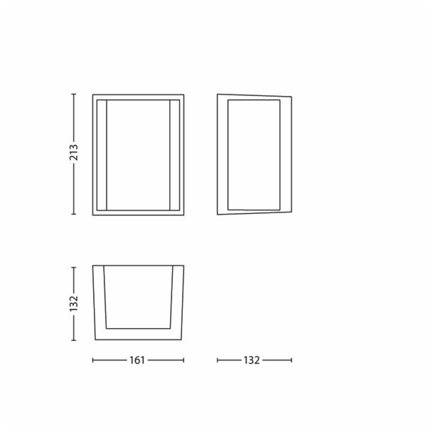 STENSKA VRTNA SVETILKA PHILIPS 17183/87/16 SKIES 1X14W E27 SIVA