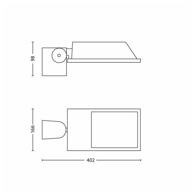 STENSKA VRTNA SVETILKA PHILIPS 17515/87/16 BOTANIC 2X23W E27 SIVA