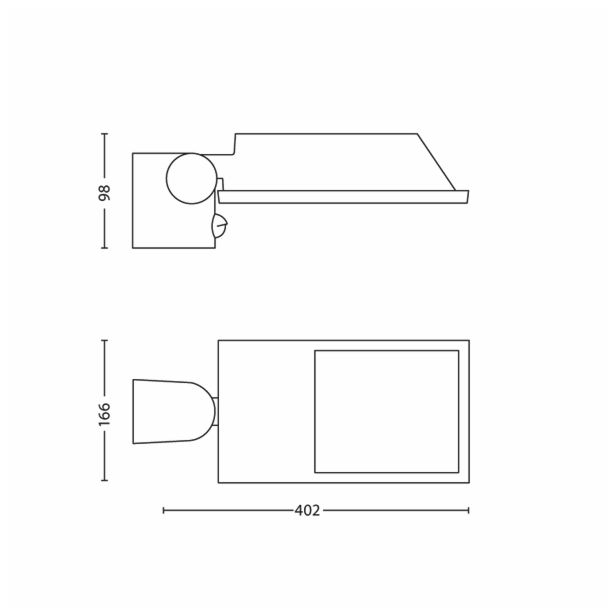 STENSKA VRTNA SVETILKA PHILIPS 17516/87/16 BOTANIC 2X23W E27 SIVA