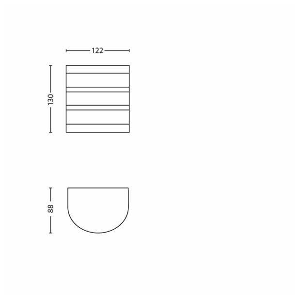 STENSKA VRTNA SVETILKA PHILIPS CALGARY 1X3W INOX, LED
