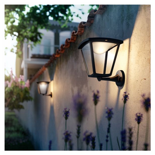 STENSKA VRTNA SVETILKA PHILIPS COTTAGE 1X4.5W LED 15480/30/16 ČRNA